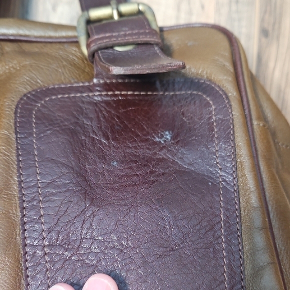 dulce Two Tone Brown Women's Brazalian Leather Handbag - Picture 9 of 17